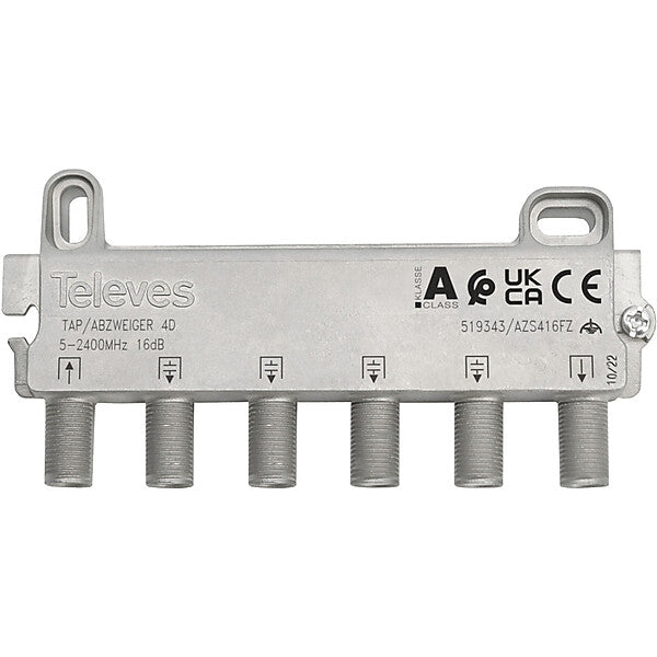 Televes Abzweiger 4f. 6dB, 5-2400 MHz AZS412FZ